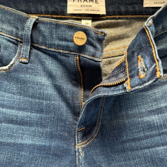 FRAME Shorts Le Cuttoff Denim Shorts Womens Size 28 Beach Weekend Made in USA - Picture 7 of 16